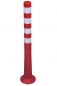 Preview: Flexibler Absperrpfosten "Flexipfosten" Ø 80 mm, rot, überfahrbar